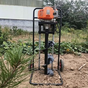 Tarière thermique sur roues à poussée manuelle pour forage profond du sol, prix bas - Product Image 2
