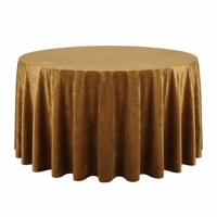 Nappe Ronde en Velours Épais de Luxe, Jupe de Table Plissée Élégante, Housse de Table en Velours Premium pour Hôtels, Mariages et Décoration de Fêtes à Domicile