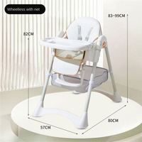 Chaise de salle à manger multifonctionnelle en plastique pour bébé Chaise d'enfant inclinable pliable pour table à manger pour le salon