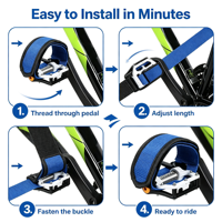 Sangles de pied pour vélo à pignon fixe KRT KRT-HL2072, pédales en PVC ultra-légères, bandes de fixation pour muselière de chien, sangles de jambe, bande auto-agrippante double