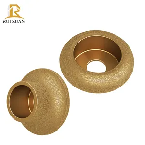 Gold Brazed Diamond grinding wheel Different type 75 mm Size diamond tools for marble processing