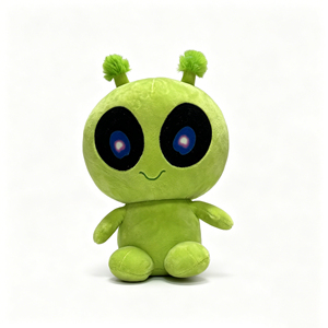 Bambola di Peluche Alieno Verde Super Morbida Personalizzata dalla Fabbrica Cinese, Giocattolo Divertente con Imbottitura in Cotone PP, Lavabile, a Tema Pasquale, Anime e <span class=keywords><strong>Cartoni</strong></span> <span class=keywords><strong>Animati</strong></span> - Product Image 1