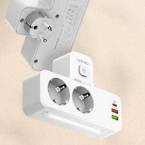 LDNIO LDNIO SE2337 Universal Outlets Power Strip <strong>Tower</strong> 2 Outlet Wall Electric <strong>Plug</strong> PD 20W USB Power Cube Power Socket - Product Image 4