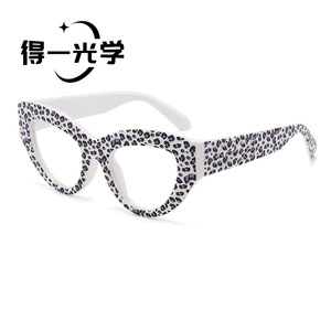 Gafas con Filtro de Luz Azul con Estampado de Leopardo y Ojo de Gato para Mujer, Montura Ancha, Lentes de PC, Anti Radiación - Product Image 5