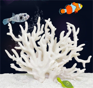 Terumbu Karang Buatan Fluoresen Transparan Plastik Ringan Resin TPR 17x14cm Dekorasi Akuarium-Aksesori Warna-warni - Product Image 2