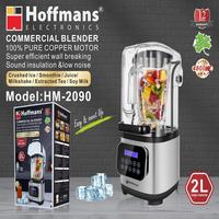 Hoffmans HM-2090 4800W Pengolah Makanan Canggih Tugas Berat Blender Komersial Senyap Panel Digital 2L Wadah Anti Pecah Katering Afrika