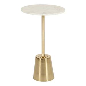 Table d'appoint dorée de luxe avec dessus en marbre - Product Image 2