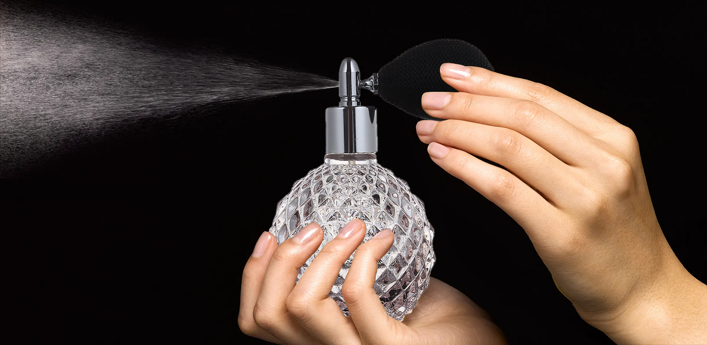 100ml Glass Cosmetic Containers Design Airbag Glass Perfume Spray Bottle