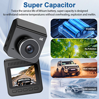 Caméra de tableau de bord WIFI mini 2,0 pouces OEM/ODM 4K+1K HD avec double objectif avant 4K et arrière, enregistreur de conduite pour voiture