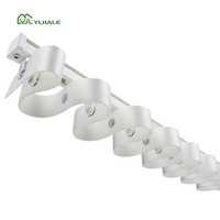 Rail de rideau portable YIJIALE sur mesure, en forme de S, avec ruban pliable et rails coulissants robustes pour fenêtre