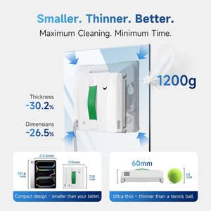 Robot Nettoyeur de Vitres Électrique Fmart W8 pour Usage Domestique, 50 min d'Autonomie, <span class=keywords><strong>Adsorption</strong></span>, Adhérence des Bords à 2 mm, Contrôle par Application et Télécommande - Product Image 2
