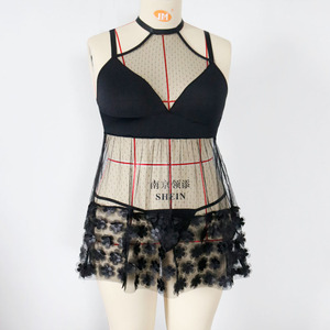Sexy Lingerie Erotica Delle Donne Del Merletto Del Vestito Da Notte Più Il Formato Pigiama Degli Indumenti Da Notte Vedere Attraverso La Biancheria Intima camicia Da Notte - Product Image 5