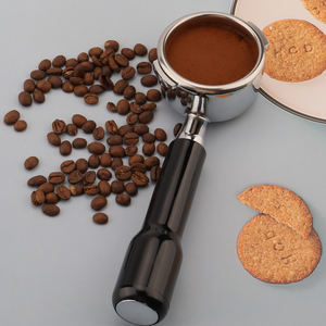 Schwarzer 58mm 2-Ohr Siebträger Kaffee Werkzeuge Espresso Bottomless Siebträger 58mm für Gaggia - Product Image 5