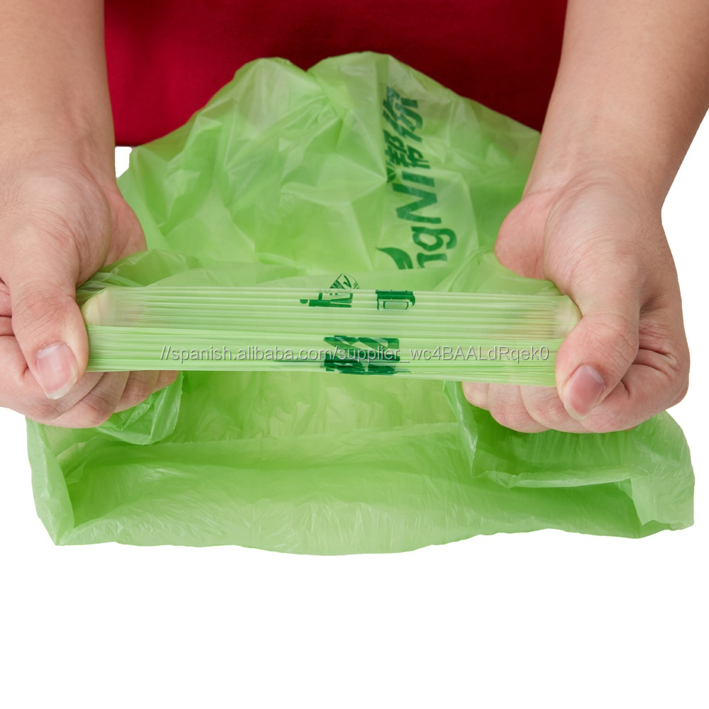100 galones bolsas de basura compostables bolsa de plástico Biodegradable Bin Liner