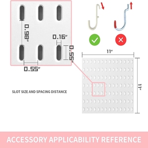 Elegant Shape Pegboard <strong>Wall</strong> High Quality <strong>Tool</strong> <strong>Board</strong> Easy to Use Peg <strong>Board</strong> Organizer - Product Image 6