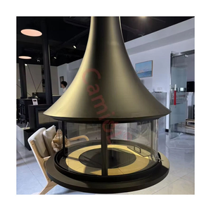 Cheminée suspendue à bois <span class=keywords><strong>moderne</strong></span> autoportante de 900 mm, chauffage pour salon, poêle décorative suspendue, garantie 1 an - Product Image 1