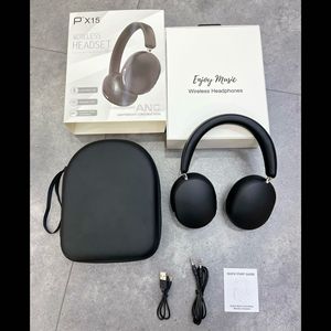 Casque Bluetooth circum-auriculaire PX15 ANC neuf de marque Factory Wholesale, avec coussinets en cuir protéiné, casque sans fil à grande autonomie - Product Image 2