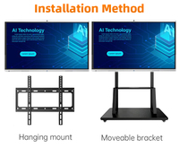 65 75 85 86 98 100 pouces smart TV 4k ultra hd LED écran tactile rétro-éclairé tableau blanc interactif intelligent