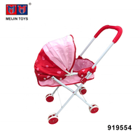 Poussette pliable en fer pour enfants, jouet avec motif d'animal, vente en gros,