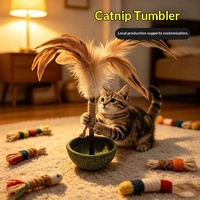 Mainan Kucing Catnip Tumbler - Permainan Interaktif Pengasah Gigi untuk Kucing