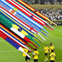 Nouveauté 2026 : Lacets personnalisés de qualité supérieure avec breloque drapeau pour fans de football, lacets imprimés sur mesure pour fêtes et événements sportifs