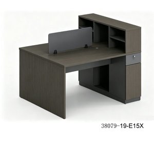 Escritorio de Oficina Moderno Independiente con Gabinete de Almacenamiento 38079-FS24, Escritorio Modular de Madera para Uso Comercial - Product Image 3