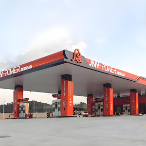 Kinh Tế đúc sẵn mái vòm kết cấu khung thép-Kết cấu thép đẹp trạm xăng tán - Product Image 1