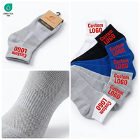 Chaussettes de sport en maille respirante de haute qualité, en coton, avec logo personnalisé, chaussettes basses pour hommes, pour la course à pied