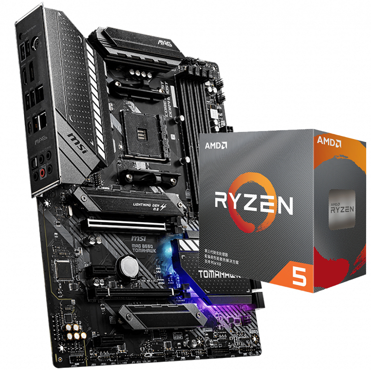 MSI MAG B550 TOMAHAWK GAMING マザーボードとAMD Ryzen 5 7 9 3500X