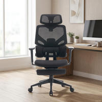 Chaise de bureau ergonomique moderne en gros avec appui-tête et accoudoirs réglables 4D, chaise exécutive en maille pour usage domestique