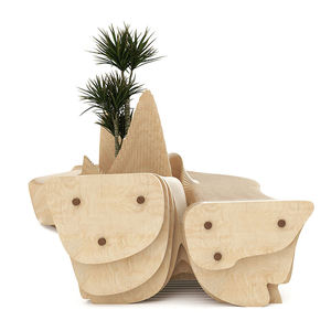 เก้าอี้ไม้แบบยาวสำหรับ677F ร้านอาหารโรงแรมห้างสรรพสินค้าเฟอร์นิเจอร์เชิงพาณิชย์เก้าอี้แบบตั้งโต๊ะดีไซน์หรูหรา - Product Image 5