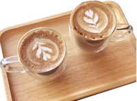 Verre à café isolé à Double paroi résistant à la chaleur verre à expresso transparent thé Latte verres à boisson tasses tasses tasses avec poignée