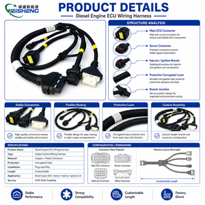 디젤 엔진 ECU 센서 인젝터 점화 코일 OEM용 맞춤형 엔진 배선 하네스 - Product Image 3