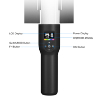Batterie au lithium de grande capacité 2600 mAh, écran LCD 24W, déflecteur détachable, lumière de remplissage LED RGB, étanche/antichoc