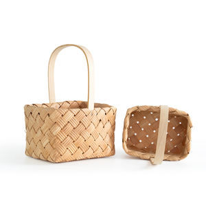 अनुकूलित हस्तनिर्मित विलो शिल्प फल टोकरी पोर्टेबल विलो बुने पिकनिक टोकरी - Product Image 4