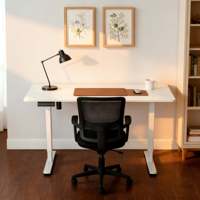 Bureau de direction moderne PRORIALS, électrique, avec moteur sans balais, hauteur réglable, ergonomique, durable, avec porte-gobelet en métal