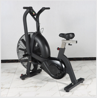 Bicicleta estática de aire de alta calidad para gimnasio comercial, de acero, para ciclismo indoor, con ventilador de alta resistencia, pantalla LCD y asiento ajustable, equipo de fitness.