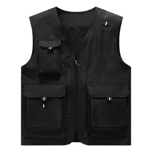 Gilet utilitaire multi-poches pour homme, respirant, sans manches, séchage rapide, vêtements de travail d'extérieur pour la pêche, la chasse, la photographie - Product Image 1