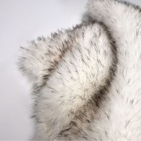 Bahan Bulu Imitasi Raccoon Super Lembut, Bulu Panjang, Pewarnaan Ujung Buatan, Gaya Fashion, untuk Mantel