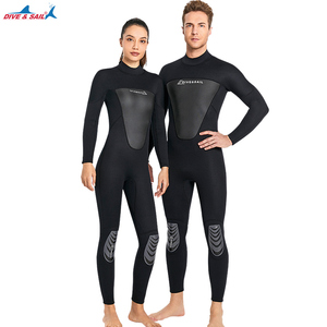 ชุดดำน้ำแบบเต็มตัว3มม.,ชุดแบบเนื้อผ้านีโอพรีนชุดประดาน้ำแบบชิ้นเดียวให้ความอบอุ่นสำหรับการดำน้ำว่ายน้ำดำน้ำตื้นเล่นเซิร์ฟ - Product Image 2