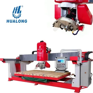 Hulong máquinas de corte, alta velocidade HSNC-500 3 eixos de mármore serra de ponte cnc máquina de corte bancada granito