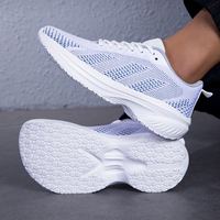 Chaussures de sport décontractées ajustées, larges, légères et respirantes pour garçons, à lacets, en tissu extensible, pour l'automne et l'été