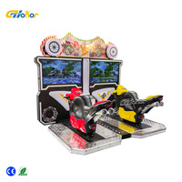 Machine d'arcade de jeu de course de moto Parc d'attractions Twins FF Jeu de simulation de moto Super Bike 2 Machine de jeu de course