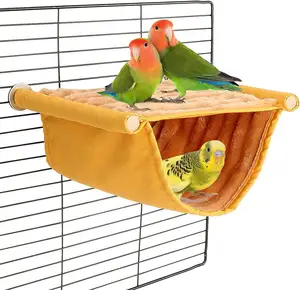 BS BN001warm bird nest yellow grey pet friendly S L size bird stand in cage