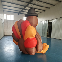 Mascotte gonflable géante personnalisée de dessin animé, 4m, en tissu Oxford imperméable, durable, facile à installer pour la publicité d'événements de Thanksgiving