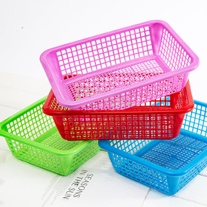 <b>Plastic</b> Vegetable <b>Baskets</b> Square Draining Rack Food Grade Kitchen Storage Fruit <b>Basket</b> For Vegetables And Hot Pot Use - Product Image 1