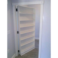 Étagère à livres en bois massif GGloble, porte en bois, cloison rotative cachée, surface finie, design moderne, sous-sol, garantie de 3 ans