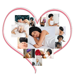 ZTZI <span class=keywords><strong>Gorro</strong></span> de <span class=keywords><strong>dormir</strong></span> de satén de seda trenzado largo de lujo <span class=keywords><strong>para</strong></span> mujer-Protección del cabello suave, cómoda y elegante - Product Image 6