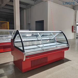 Vitrine Réfrigérée de <span class=keywords><strong>Boucherie</strong></span> en Verre Courbé à Température Précise, Couleur et Taille Personnalisables, pour Magasin <span class=keywords><strong>Moderne</strong></span> en Europe - Product Image 5