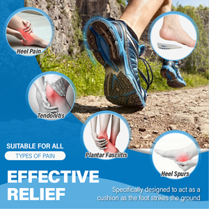 Coussinets en gel pour talons, amortissants, antidérapants, coussinets en gel pour fasciite plantaire, inserts pour talonnettes et soulagement de la douleur au talon - Product Image 5